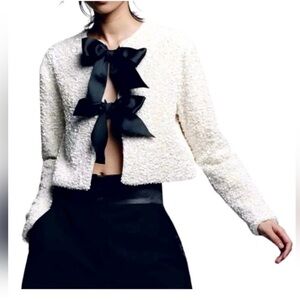 H&M Sequenced Bow Jacket